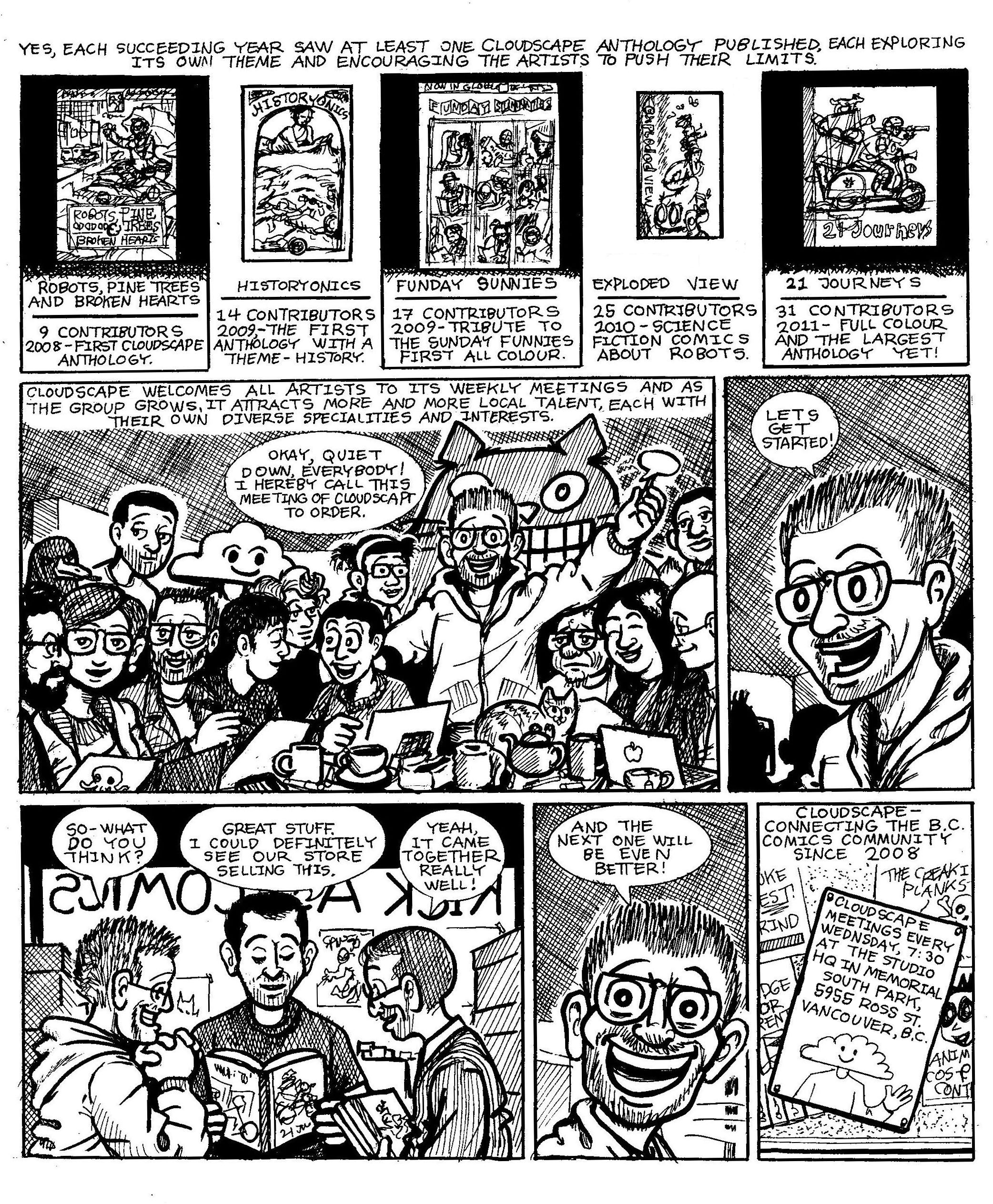 Page two of "The Secret Origin of Cloudscape"